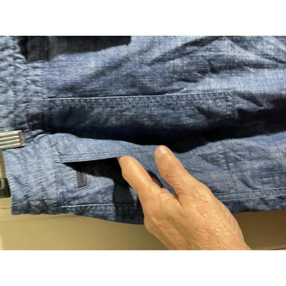 Talbots Casual Chambray Blue Drawstring Skirt 16w… - image 4